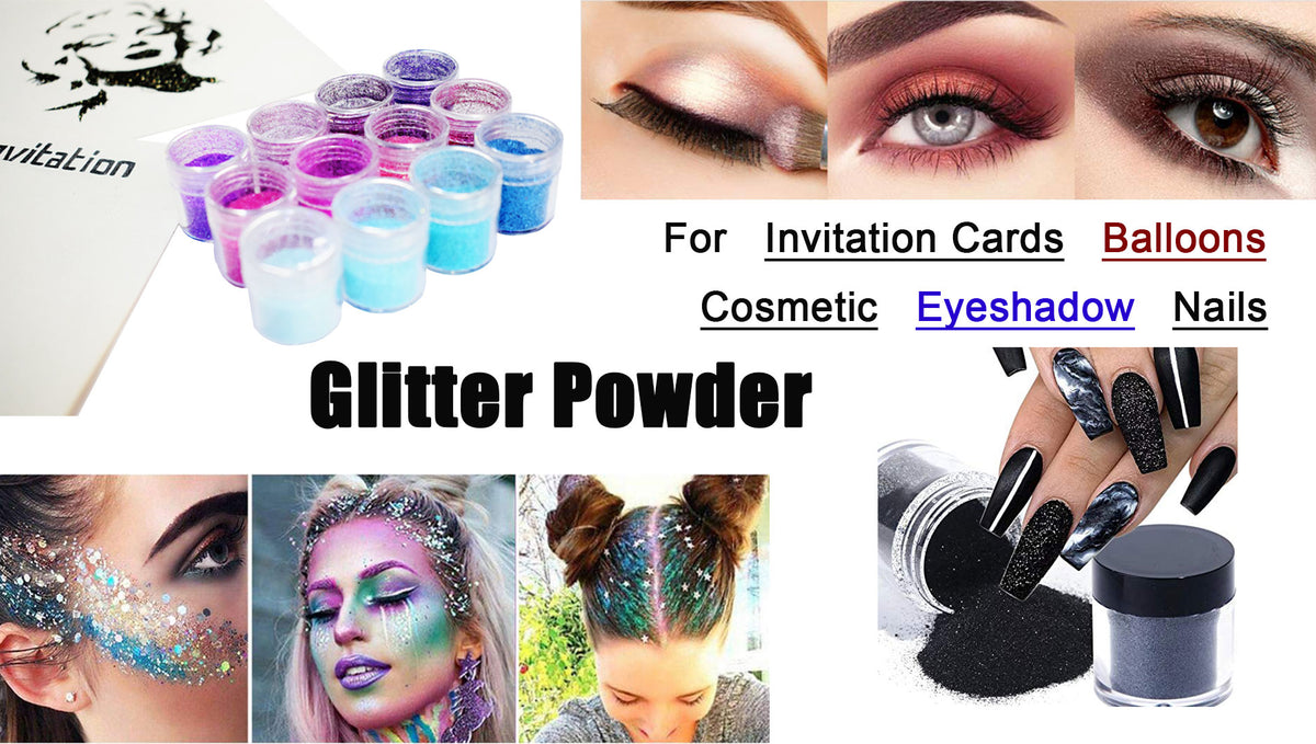 How To DIY Glitter Powder for Invitation Card, Balloon, Neil & Eyeshadow