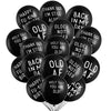 Sunbeauty 18PCS Abusive Balloons Black Funny Old Age Birthday Balloons for Birthday Decoration