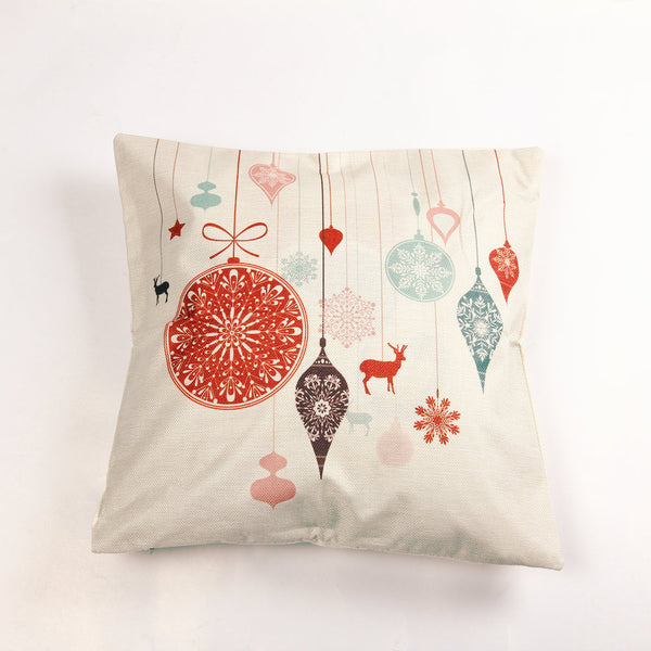 Christmas Series Pillow Cover Cushion Custom Zippered Square Pillowcase - Sunbeauty