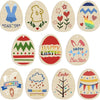 Colgantes de vacaciones de madera Artesanía de Pascua de madera Huevo Conejito Decoración de fiesta DIY Huevos creativos