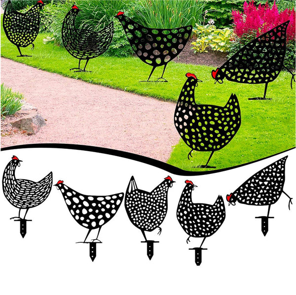 Chicken Yard Art Kreative Hahnsimulationsdekorationen Ostergarten Plug-in-Dekorationen 