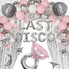 Last Disco Bachelorette Party Globos Pink Disco Bachelor Party Supplies Conjunto de borlas de fondo