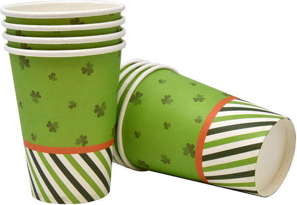 Heißer Verkauf St. Patrick's Day Party Papiergeschirr Set Kinderparty Pappbecher Teller Papiertuch Tischdecke Set 