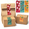 30 Uds caja de regalo de pegatinas de Navidad sellada con suministros de embalaje de etiquetas autoadhesivas 