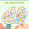 16pcs Easter Tableware Set Disposable Paper Plate Set Dinner Dessert Plate Birthday Party Plate
