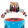 Spiderman Themed Cake Decoration Insert Card Children Cartoon Birthday Party Dessert Plug-in Topper
