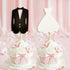 12-teiliges Hochzeitskleid-Kucheneinsatz für die Braut und den Bräutigam, Hochzeitsfest, Kuchendeckel-Set