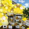 Sunflower Yellow Balloon Set Garland Golden White Vine Bee Themed Birthday Decoration