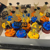 12 Uds. Sombrero de graduación creativo, insertos de pastel de chica Sexy, decoración de fiesta temática de graduación, adornos para pasteles 