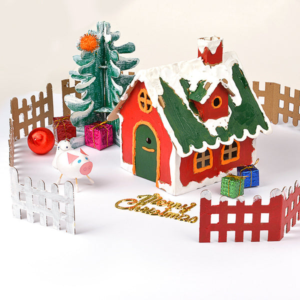 Children's Gift Christmas Cookie House Decorations Children's Handmade Diy Material Packs Glow Homemade Hut