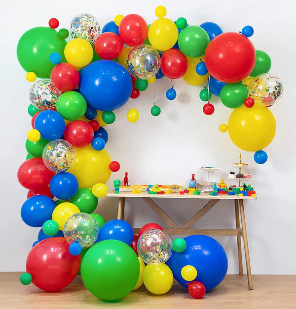 Cirque-Thema-Ballon-Set Bunte Karnevals-Geburtstags-Regenbogen-Party-Zubehör