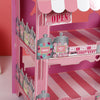 Großhandel rosa neue Design dreireihige Papier Tortenständer Kinder Familiengeburtstagsfeiern