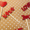 12-teiliges Valentinstag-Party-Karten-Einsatz-Hochzeitstorten-Topper-Set 