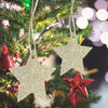 Christmas Tree Embellishments Gold/Silver Glitter Star Hanging Ornaments - Sunbeauty