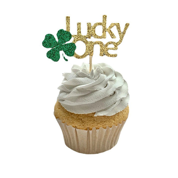 St. Patrick's Day Themed Party Decoration Four-leaf Clover Cake Inserts
