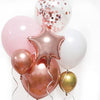 Rosa Rose Pentagramm Ballon Set Geburtstagsfeier Babyparty Hochzeitsfeier Dekoration 