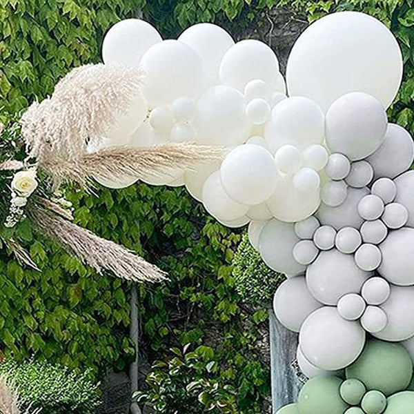 Vintage Themed Balloon Wreath Set Sage Green Baby Bridal Shower Decoration