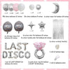 Last Disco Bachelorette Party Globos Pink Disco Bachelor Party Supplies Conjunto de borlas de fondo