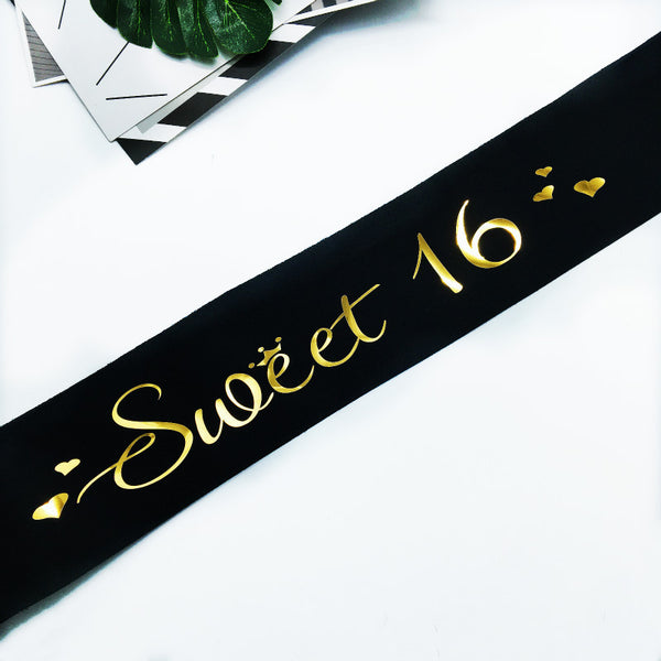 5 Pack 16th Birthday Decorations Party Sash-FreeShipping