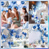 Blauer Ballon-Kranz-Set Blauer weißer Mond-Ballon-Baby-Geburtstags-Hochzeitsfest-Hintergrunddekoration 