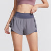 Women Elastic Waist Shorts with Liner Yoga Shorts-FreeShipping