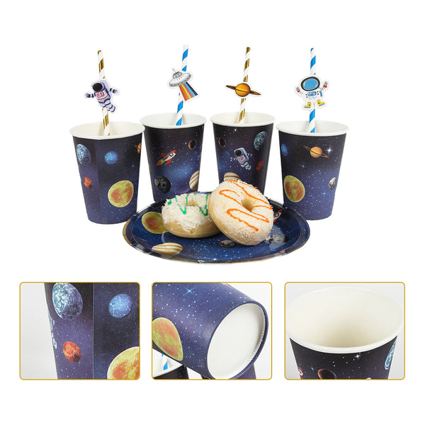 Solar System Outer Space Birthday Party Cups Plates Tableware - Sunbeauty