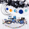 Vajilla de platos y tazas para fiesta de cumpleaños del espacio exterior del sistema solar