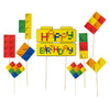 Game Party Pixel Building Blocks Cake Toppers(9Pcs) - Sunbeauty