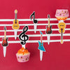 Music Notes Guitar Rock Kids Birthday Musician Party Baby Shower Favor Cupcake Toppers - Sunbeauty