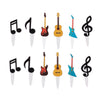 Music Notes Guitar Rock Kids Birthday Musician Party Baby Shower Favor Cupcake Toppers - Sunbeauty
