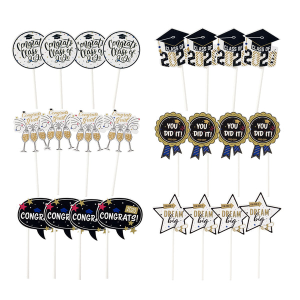 Class of 2020 Graduation Party Supply Cupcake Toppers - Sunbeauty