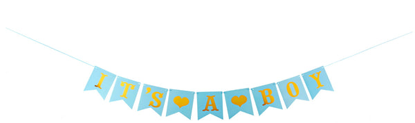 It's A BOY Banner Bunting Christening Baby Shower Garland-50Pcs Free Shipping - Sunbeauty