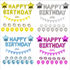happy birthday confetti Balloon Set