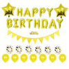 Conjunto de globos de confeti de feliz cumpleaños