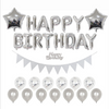 Conjunto de globos de confeti de feliz cumpleaños