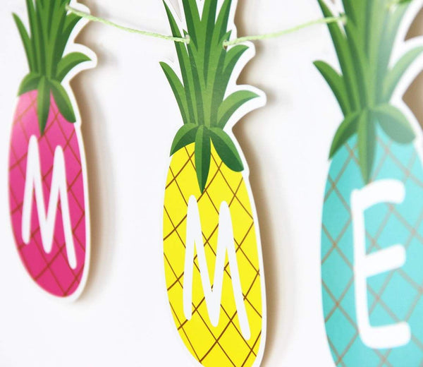 Summer Letter Pineapple Banner - Sunbeauty