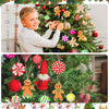 Decoraciones para árboles de Navidad Adornos de madera de menta Fiesta de Navidad Linda forma de caramelo Decoraciones para el hogar