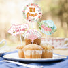 Tea Party Decoration Cupcake Toppers for Bridal Shower Party Supplies - Sunbeauty