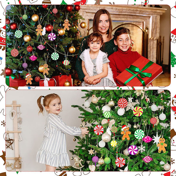 Weihnachtsbaumschmuck aus Minzholz, Weihnachtsfeier, süße Bonbonform, Heimdekoration