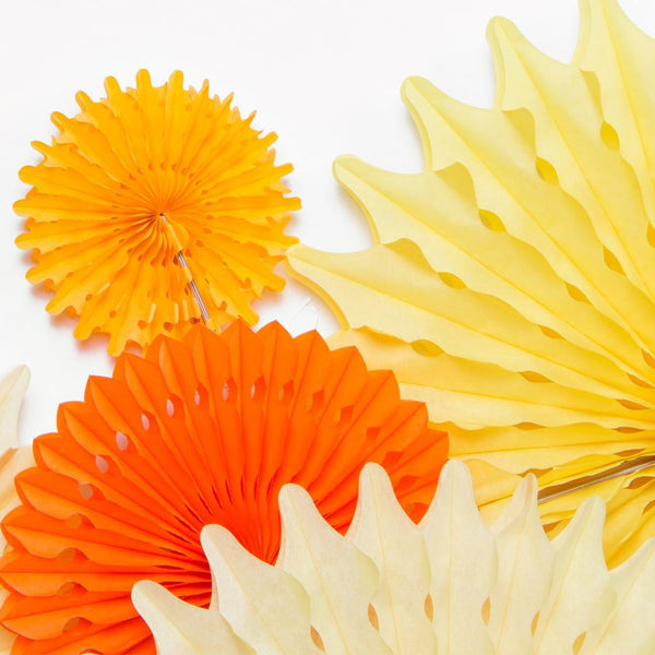 Yellow Paper Fan Pinwheel Kit - Sunbeauty