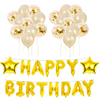 Gold birthday Letter Confetti foil balloon set
