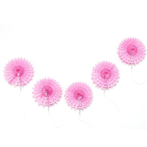 Pink Snowflake Tissue Paper Fans/Pinwheel - cnsunbeauty