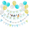 Baby 100 Days Birth Party Decoration Set(Blue) - Sunbeauty