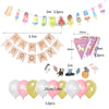 Baby 100 Days Birth Party Decoration Set(Pink) - Sunbeauty