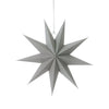 Estrella de papel gris de nueve puntas de 30 cm