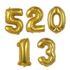 Gold Digit Helium Foil Birthday Party Balloons - Sunbeauty