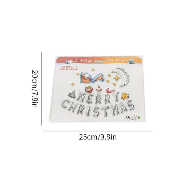 Merry Christmas Foil Balloons Santa Claus & Candy Cane & Gift & Bells Xmas Decor - Sunbeauty