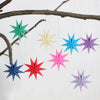 Linterna de estrella de papel multicolor de 9 puntas