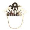 Golden Queen Crowns Gold Foil Paper Hat Cap para cumpleaños