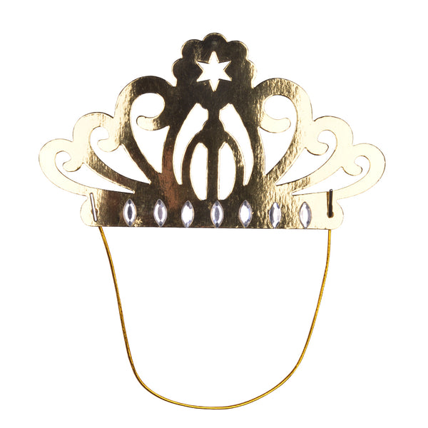 Golden Queen Crowns Gold Foil Paper Hat Cap for Birthday - Sunbeauty